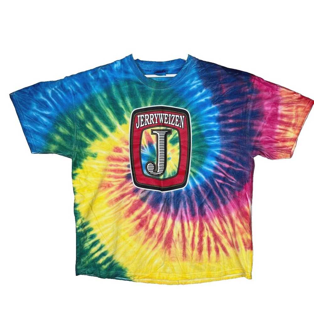 Vintage Jerryweizen Jerry Garcia Grateful Hefeweizen‎ Tie Dye Shirt Size 2XL
